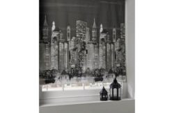 HOME New York Skyline Roller Blind - 3ft - Black